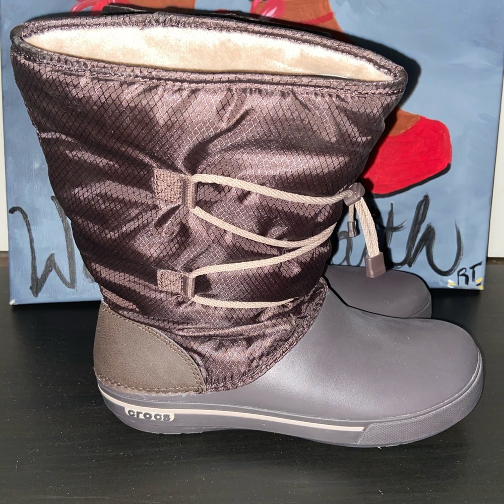 CROCS Women Brown boots size 11